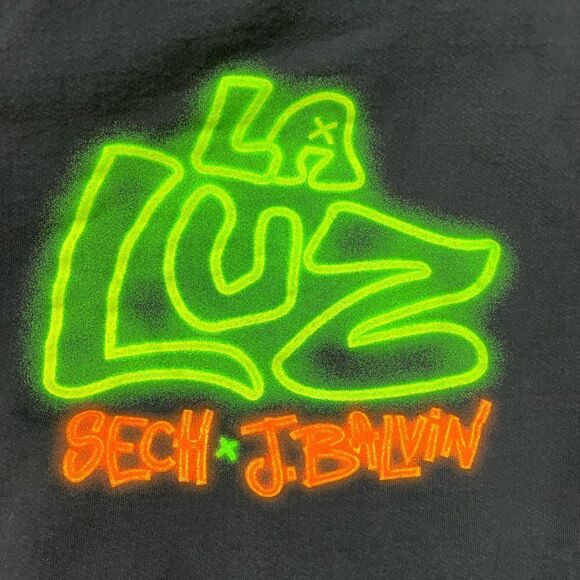 J Balvin X SECH La Luz Pullover Hoodie Women Small Black Music Merch Rare - Picture 4 of 7
